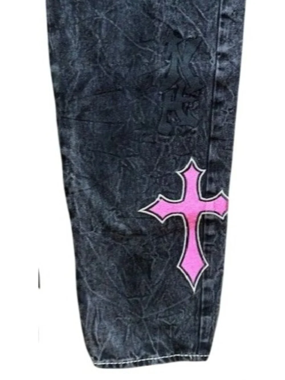 Ninth Hall Ambush Men's Size 28 Cross Embroidered Jeans Y2K